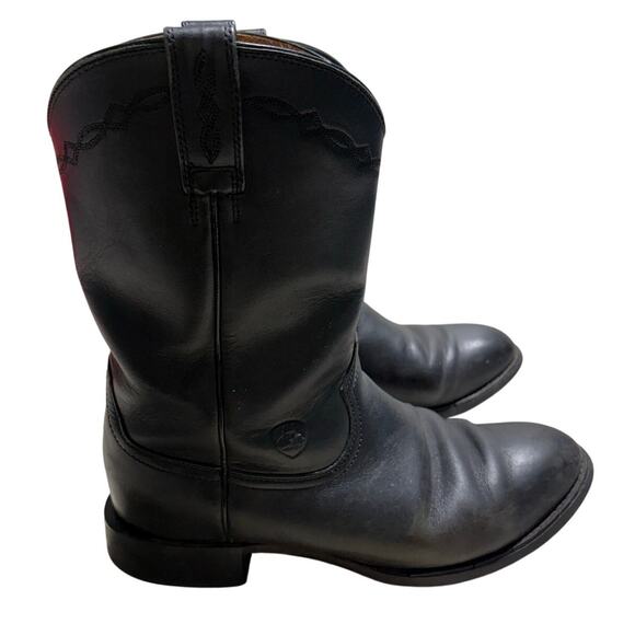 Ariat Heritage Ropers Cowboy Full Grain Boots Black Leather Men's 9.5EE Wide